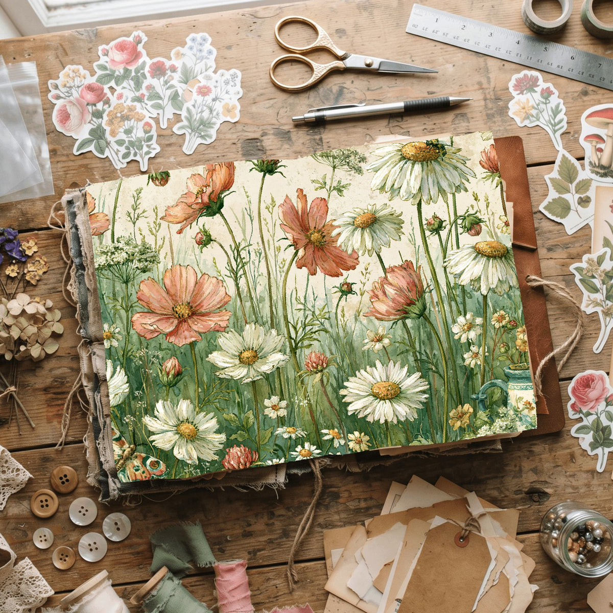 Spring Wildflower Seamless Pattern