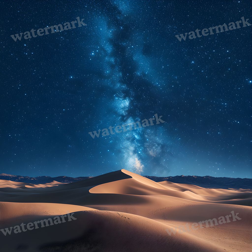 Starry Desert digital photo backdrop for photo editing, preview 3