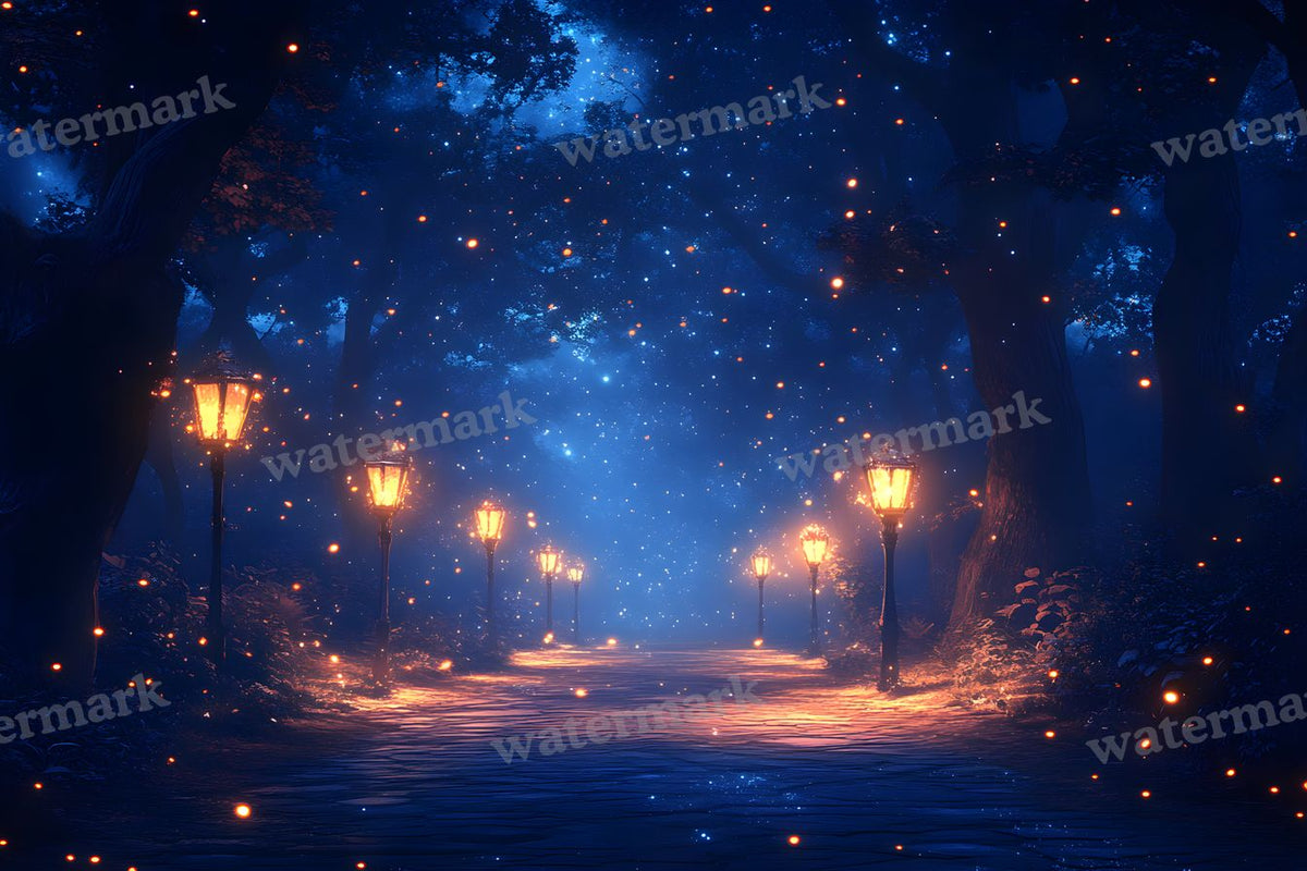 Starry Night digital photo backdrop for photo editing, preview 3