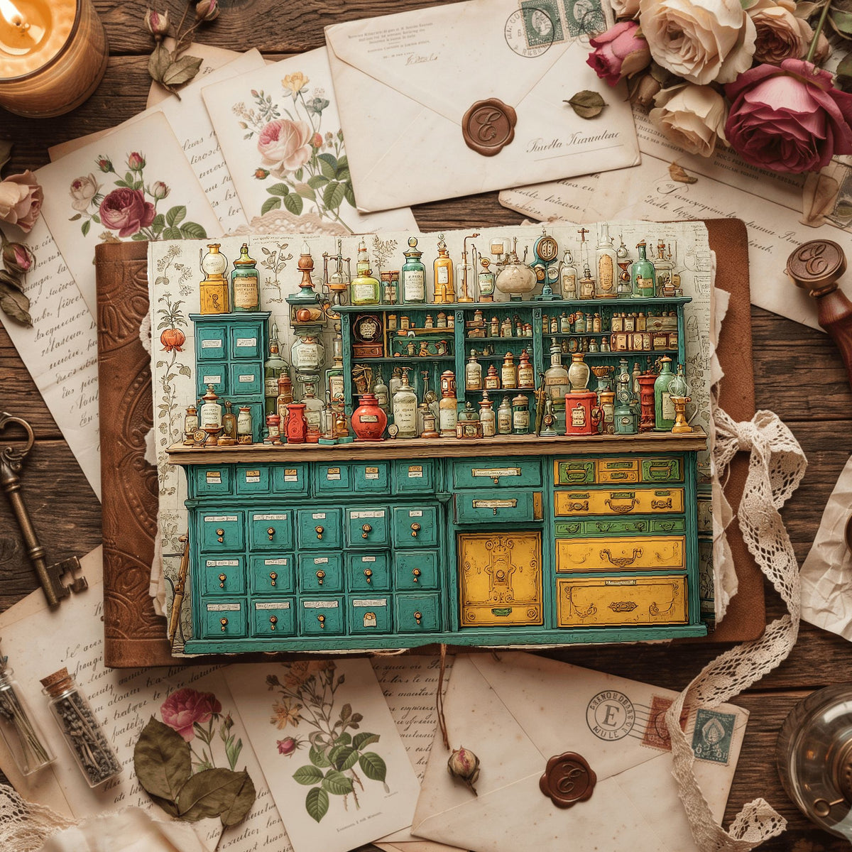 Steampunk Apothecary Journal Paper