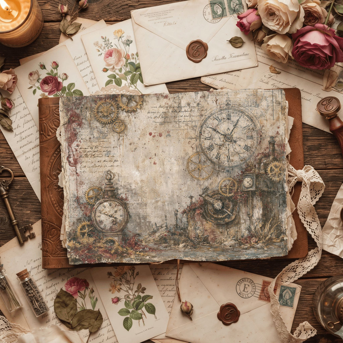 Steampunk Victorian Journal Paper