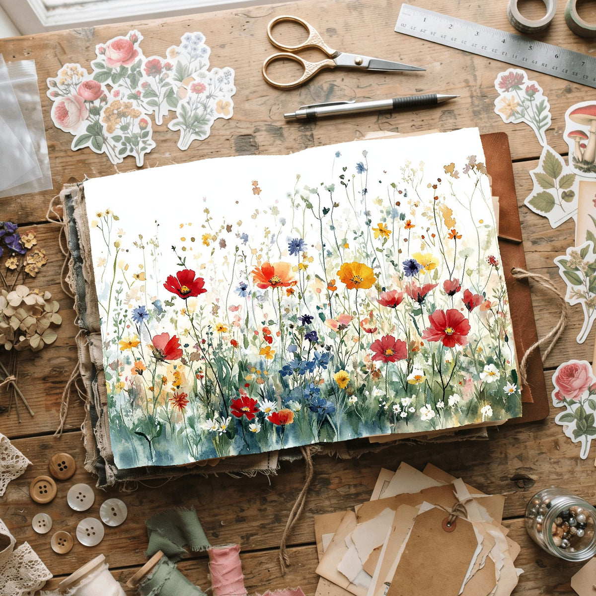 Wildflower Breeze Writing Paper