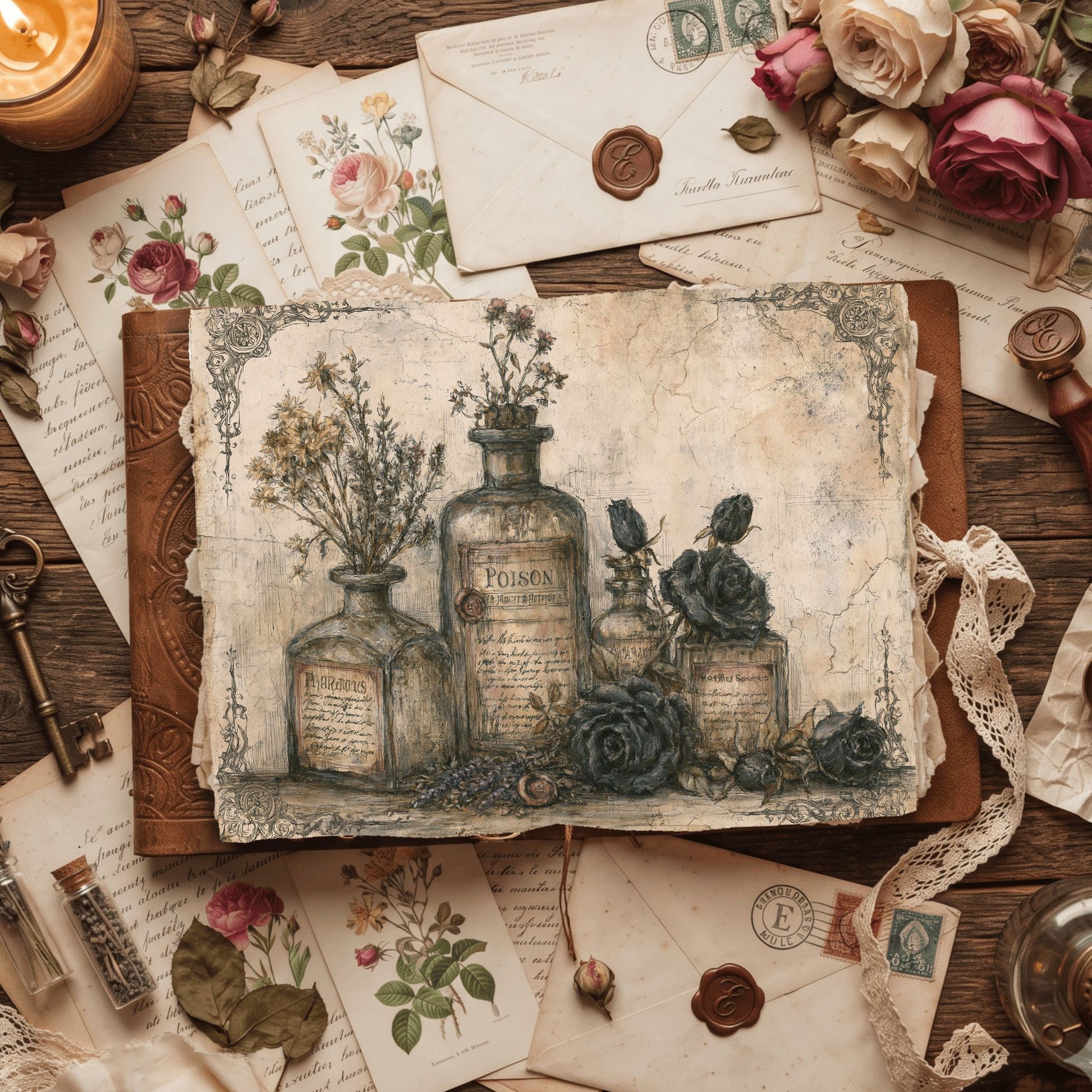 Witchy Gothic Apothecary Journal Paper