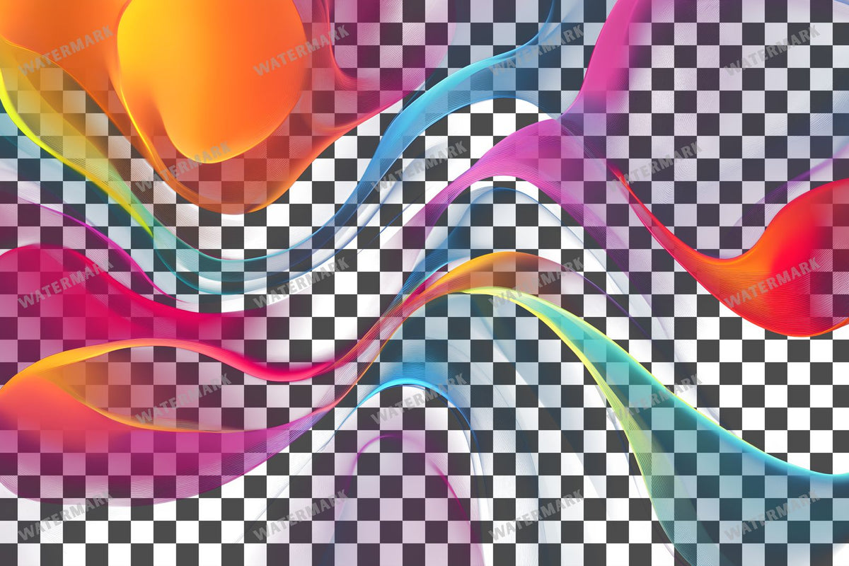 Abstract Digital Art Background Transparent Overlay Pngs