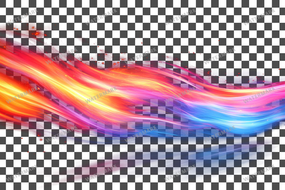 Abstract Light Streaks Dynamic Motion Transparent Overlay Pngs
