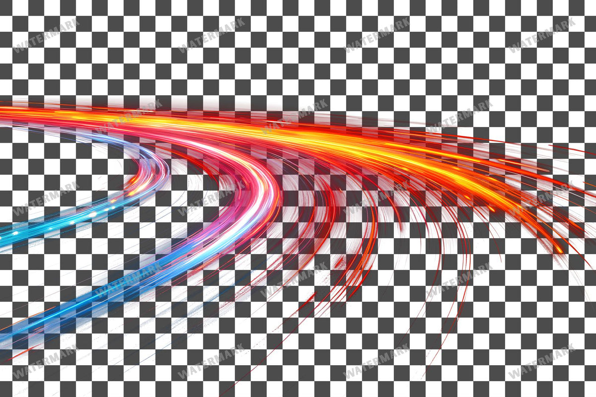 Abstract White Light Streaks Dynamic Transparent Overlay Pngs