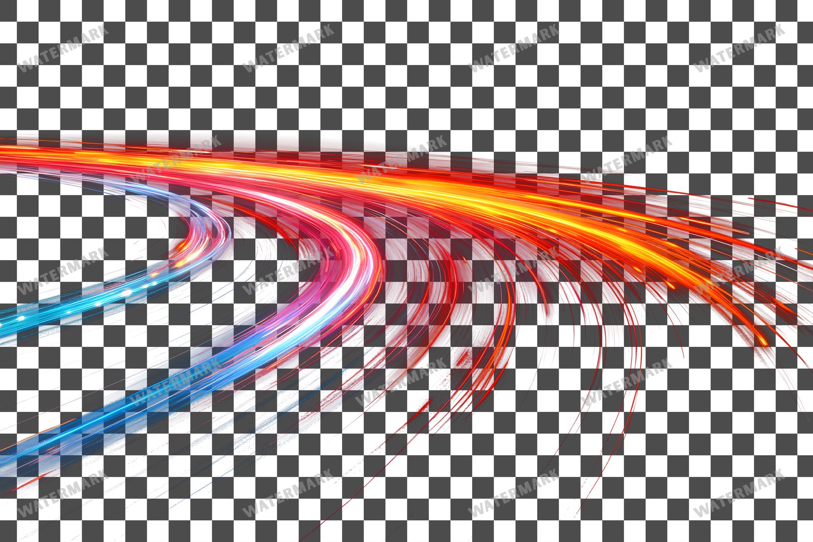 Abstract White Light Streaks Dynamic Transparent Overlay Pngs