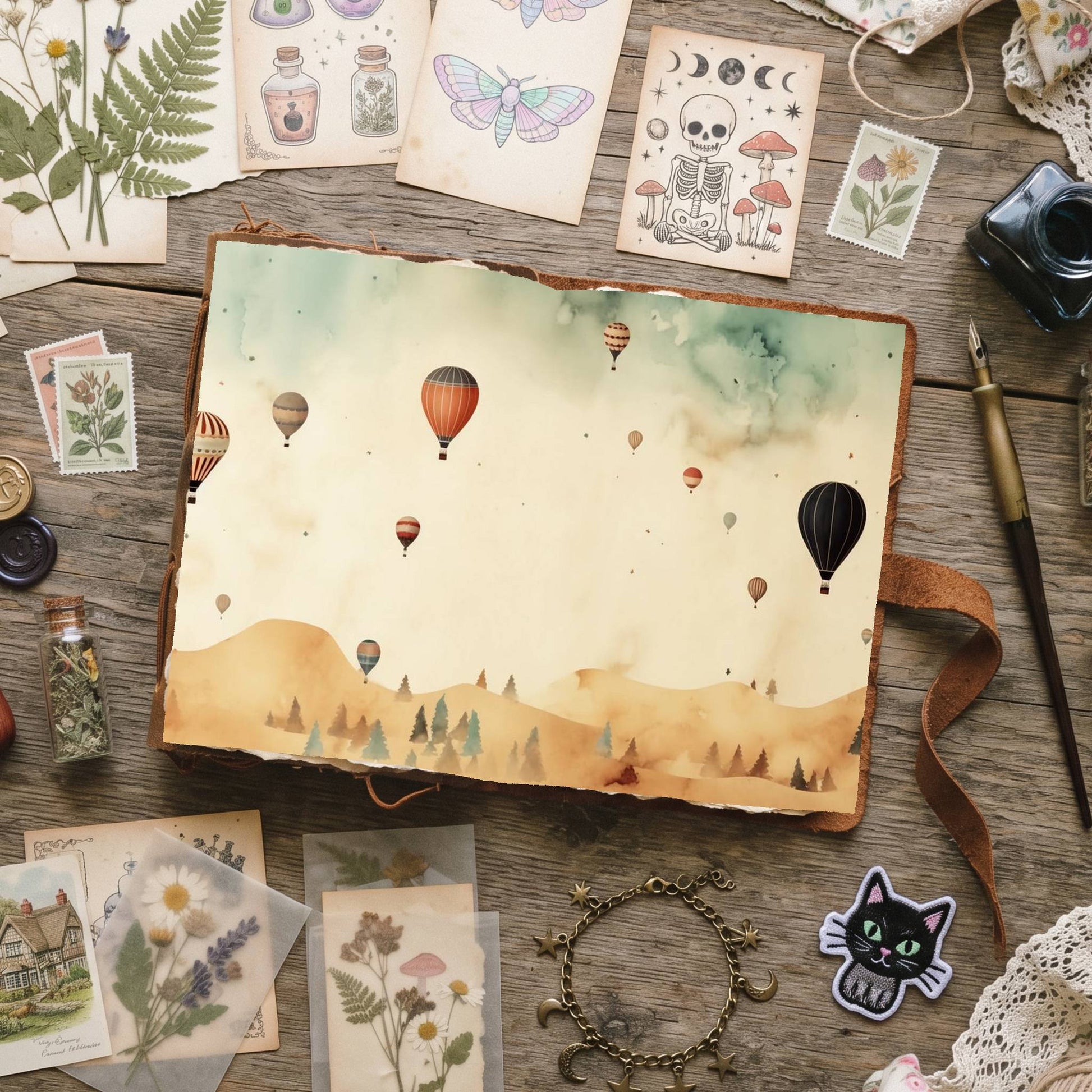 Air Balloons Digital Papers