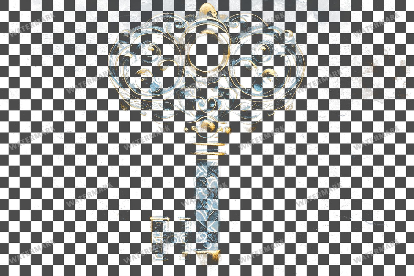 Ancient Gothic Key Transparent Overlay Pngs