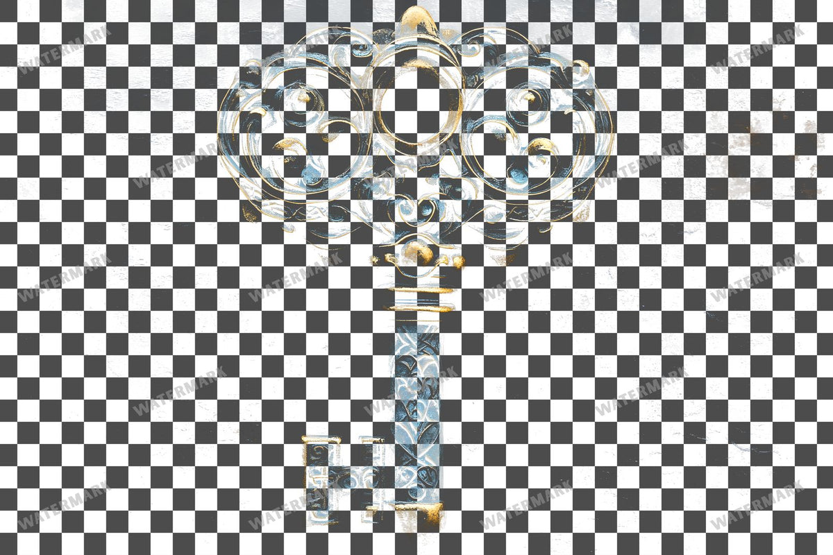 Ancient Gothic Key Transparent Overlay Pngs