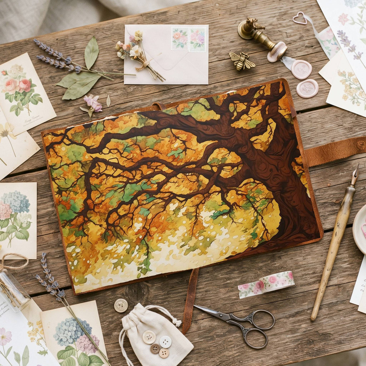 Autumn Trees Digital Papers