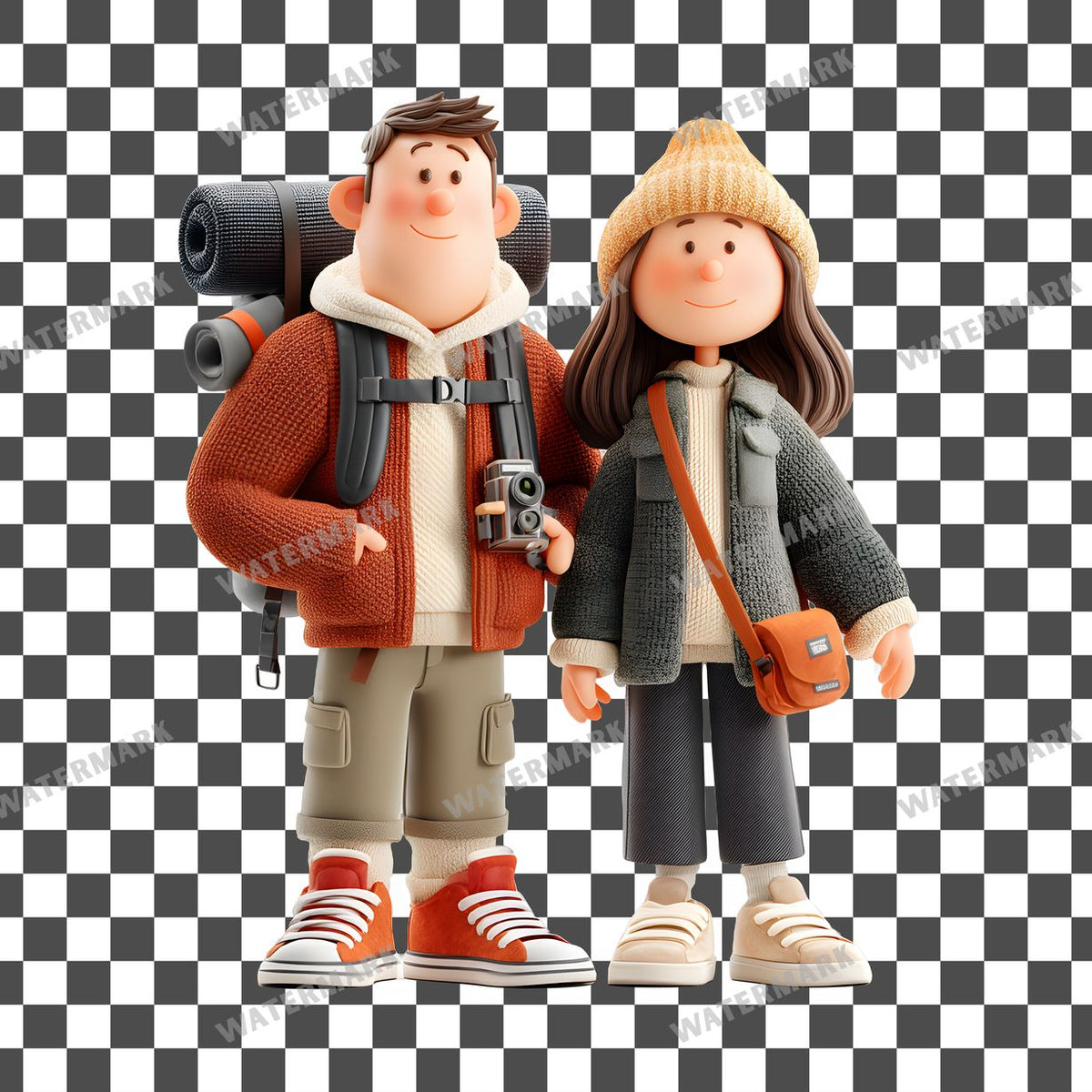 Backpacker Character Clipart Pngs