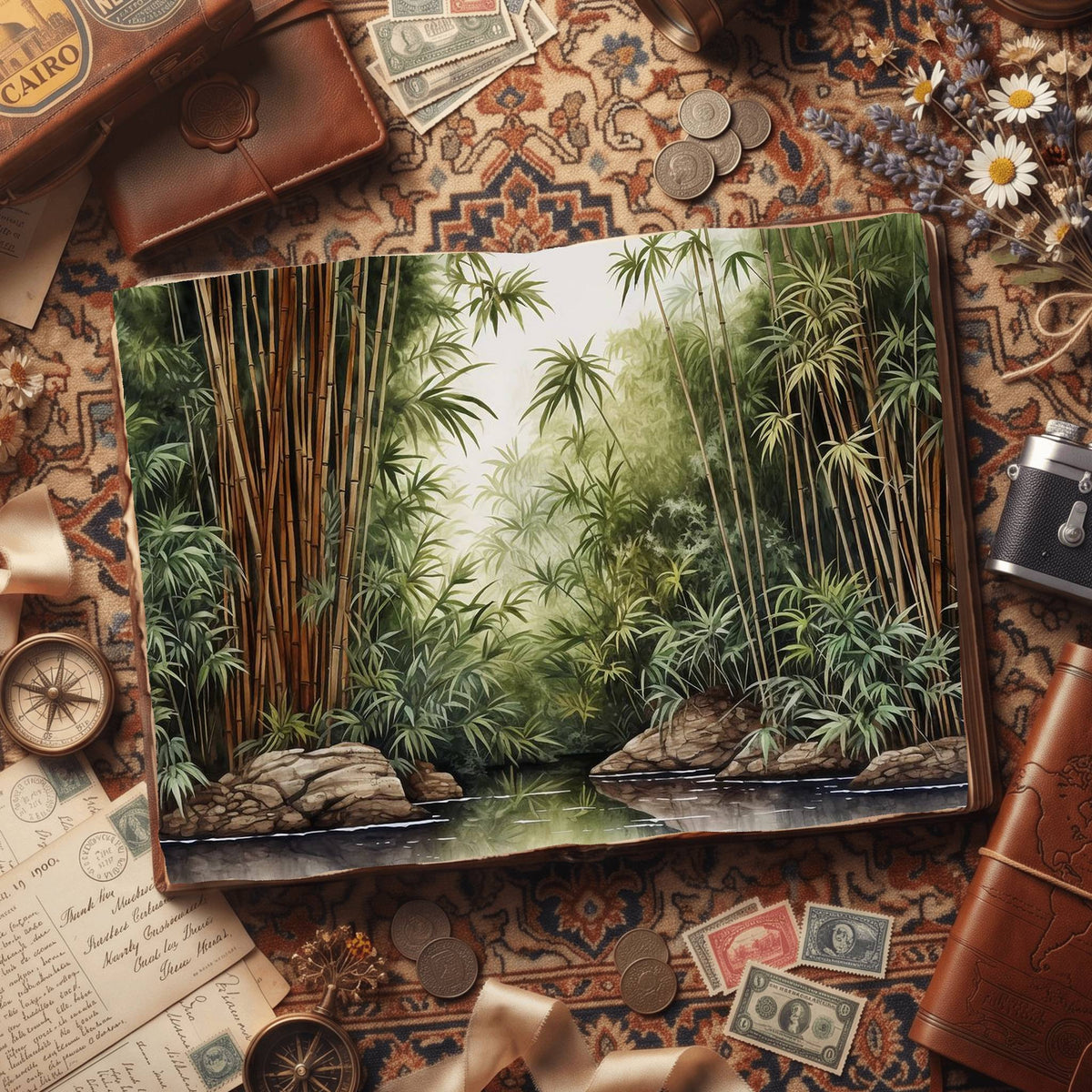 Bamboo Forest Digital Papers