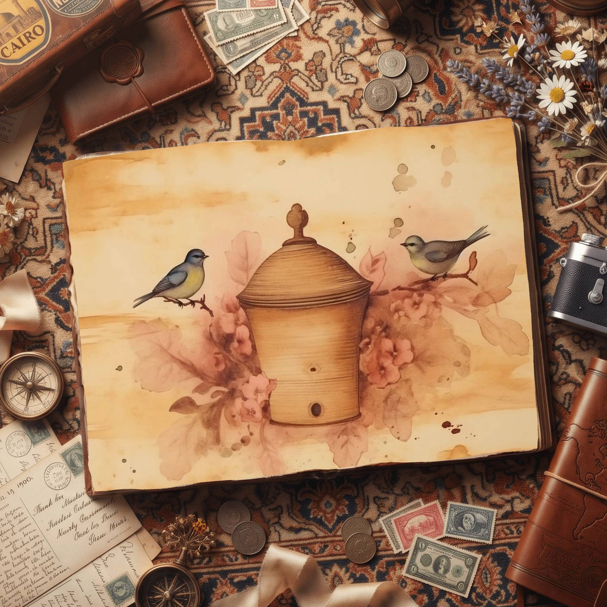 Bird Feeder Digital Papers