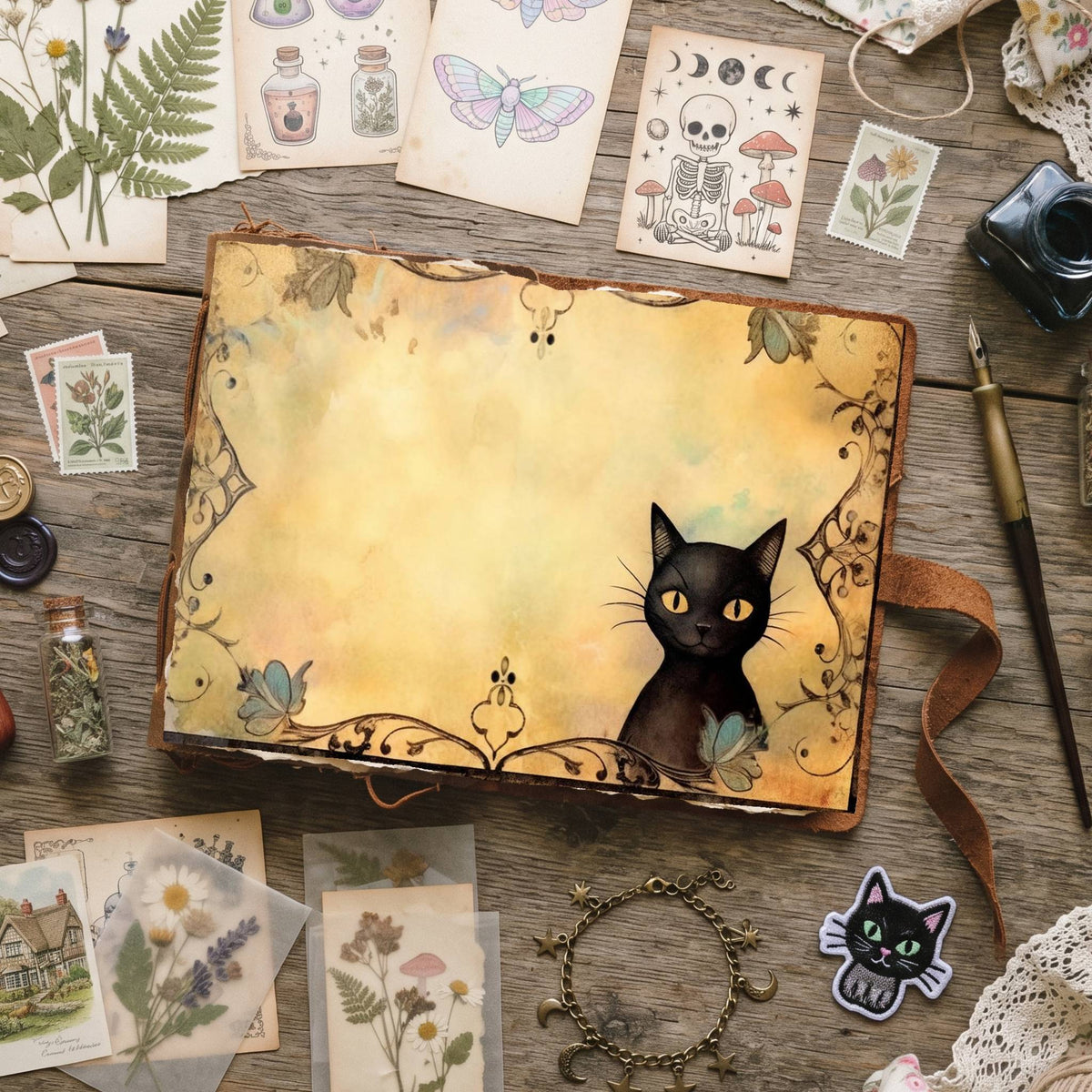 Black Cats Digital Papers