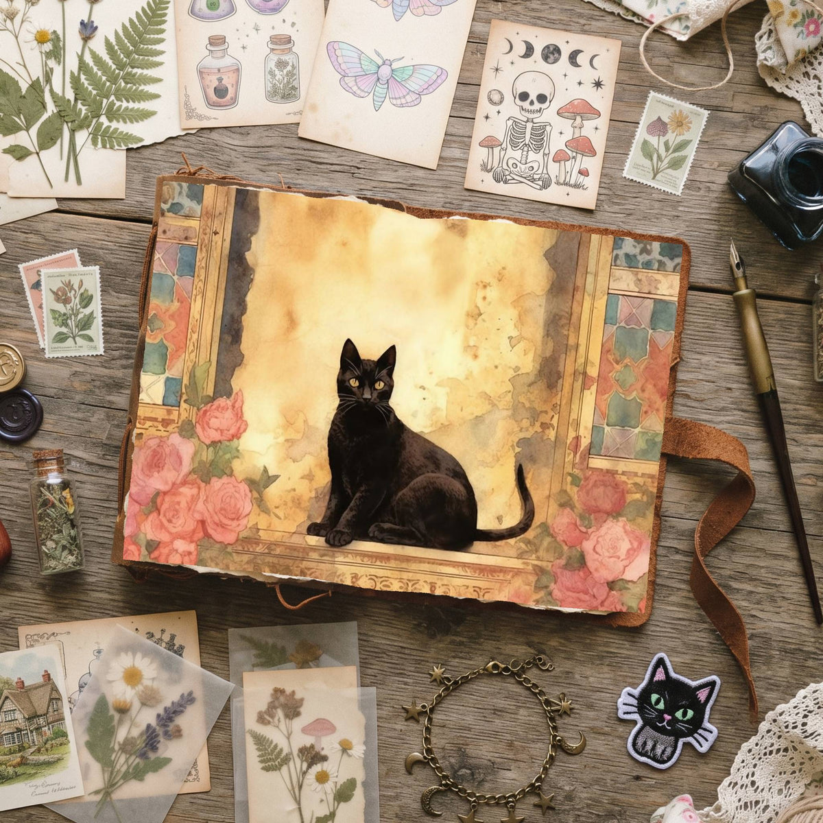 Black Cats Digital Papers