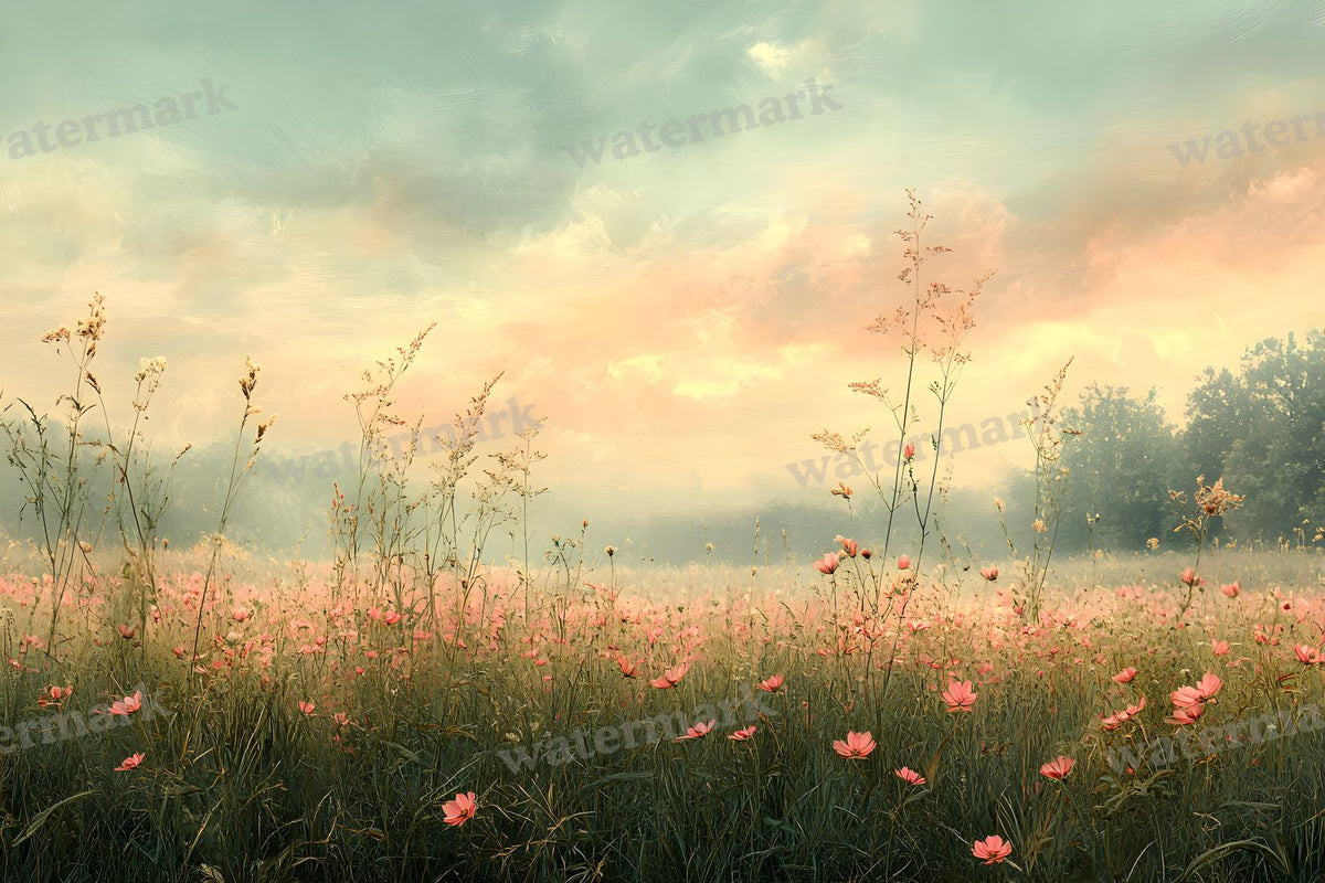 Blush Meadow Backdrop Images