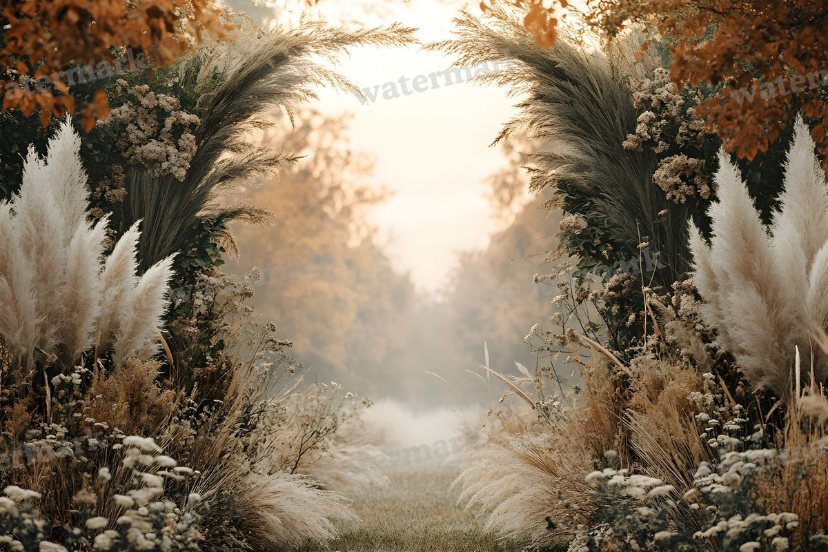 Boho Olive Arch Backdrop Images