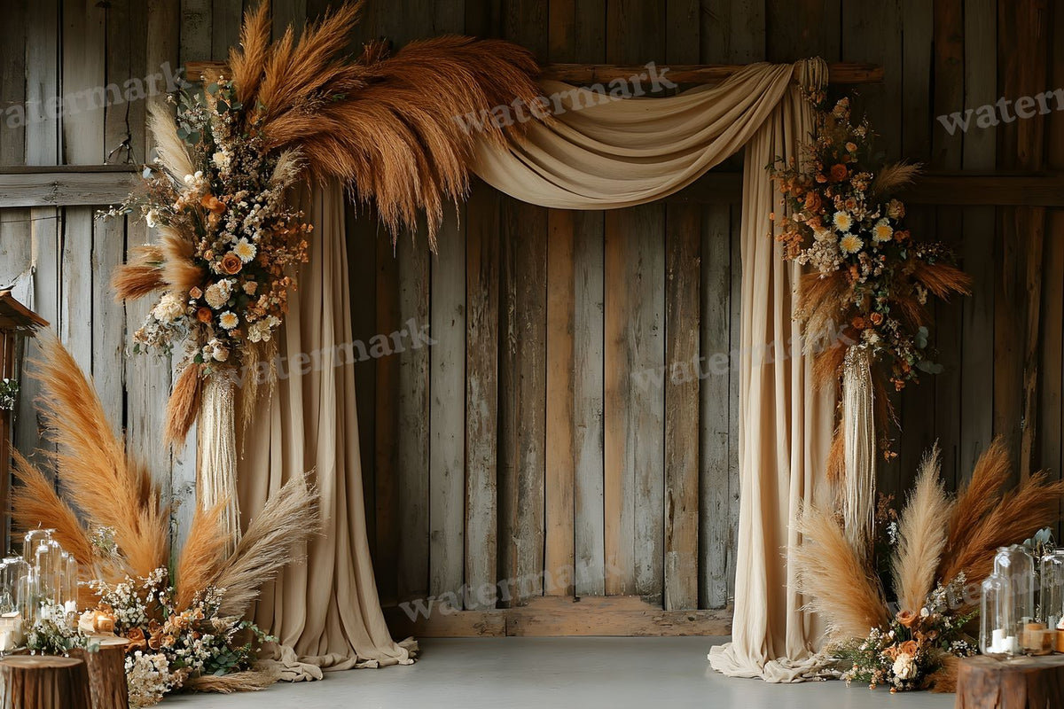 Boho Pampaarch Backdrop Images