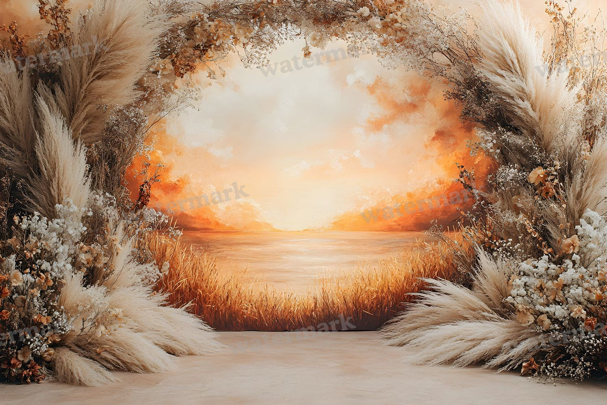 Boho Sunset Arch Backdrop Images