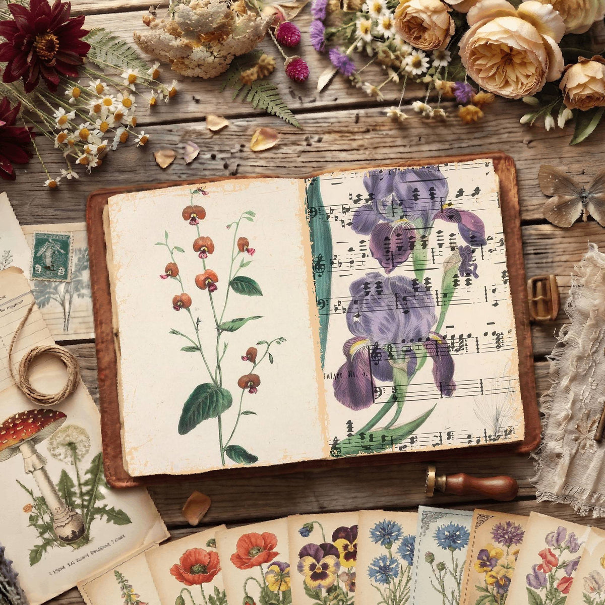 Botanical Illustrations Digital Papers
