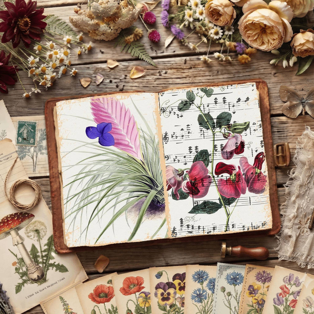 Botanical Illustrations Digital Papers