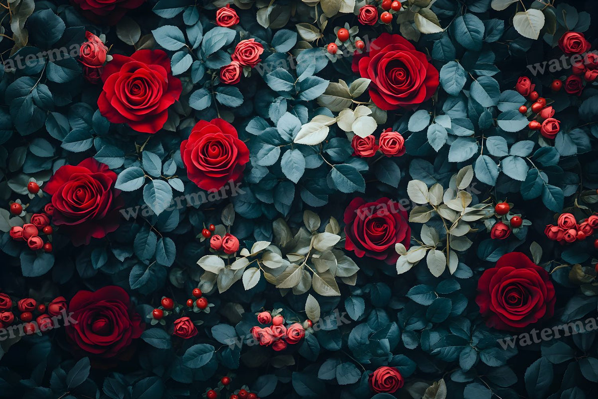 Burgundy Rose Arrangement Backdrop Images