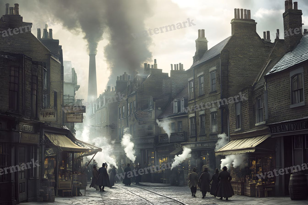 Bustling Dickensstreets Backdrop Images