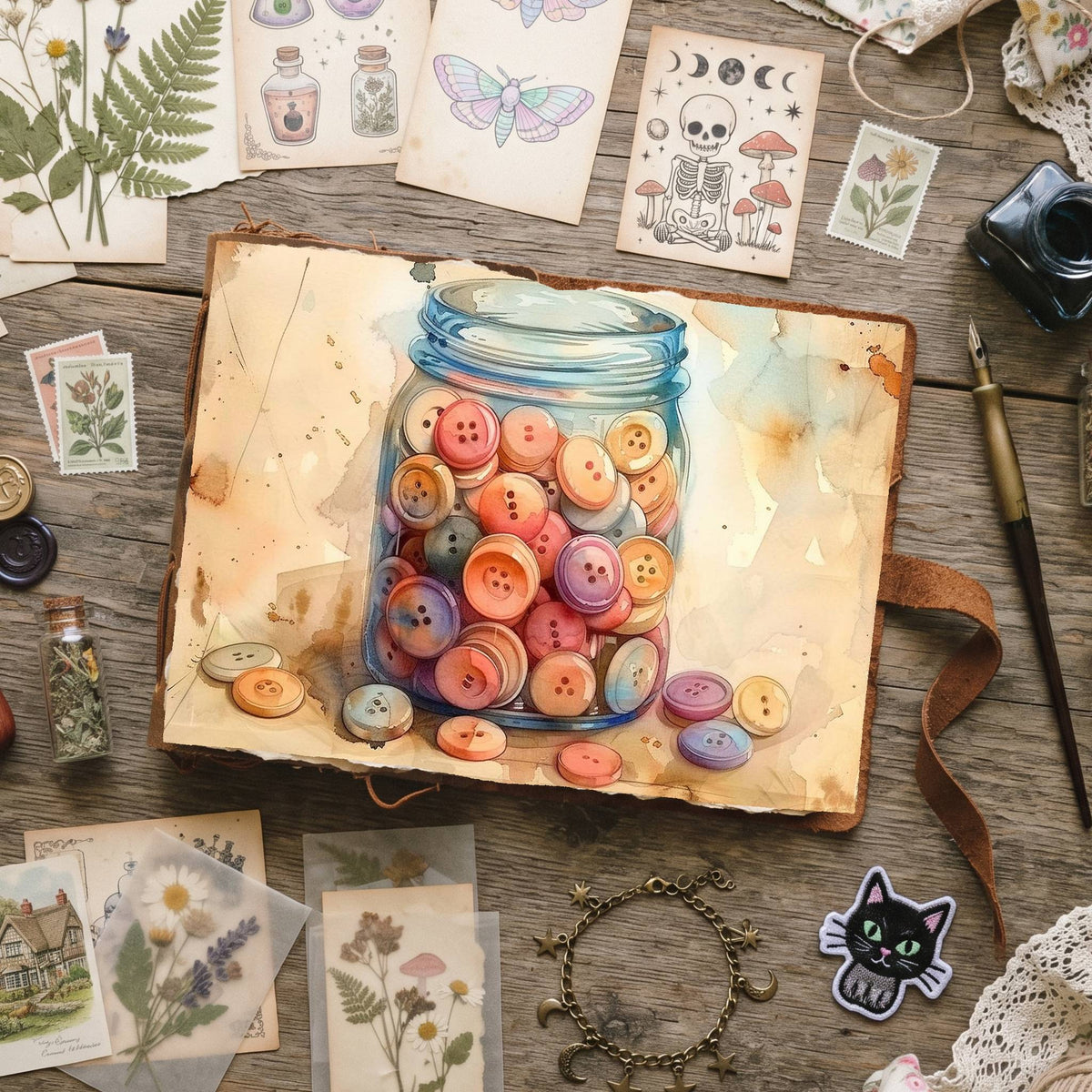 Button Jar Digital Papers
