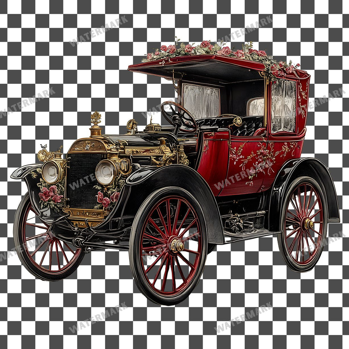 Car Vintage Style Clipart Pngs