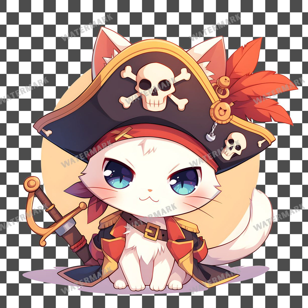 Cat Pirate Clipart Pngs