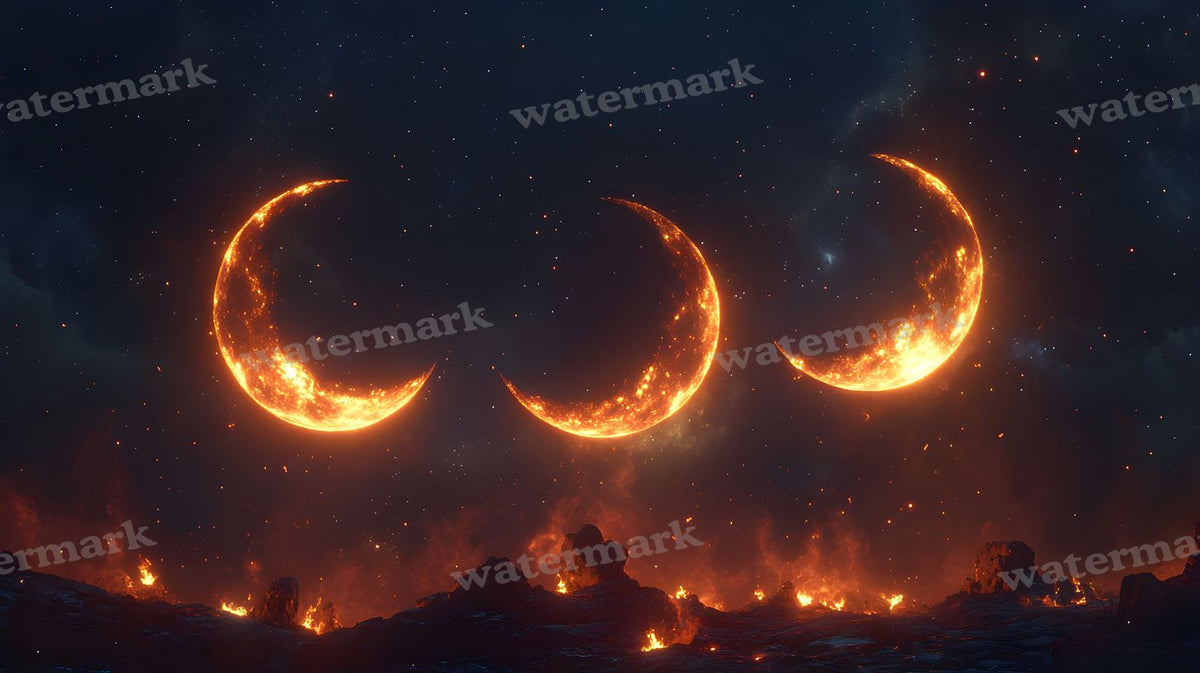 Celestial Moons Backdrop Images