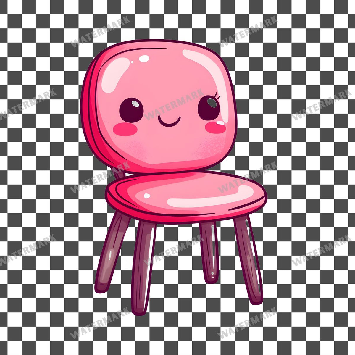 Chair Kawaii Style Clipart Pngs