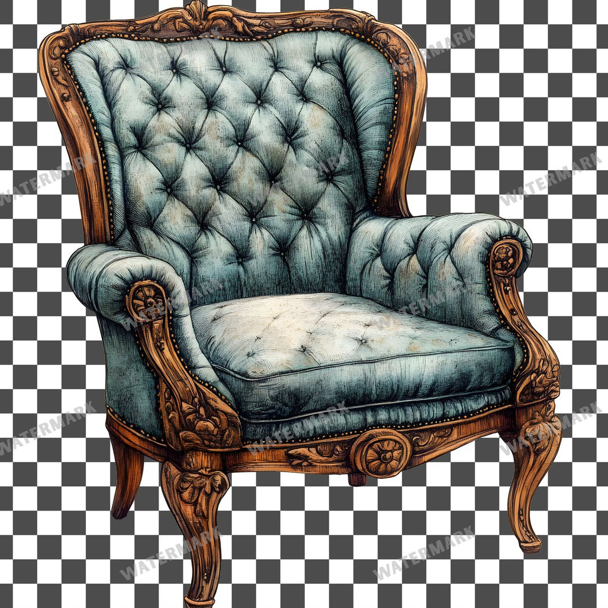 Chair Vintage Style Clipart Pngs