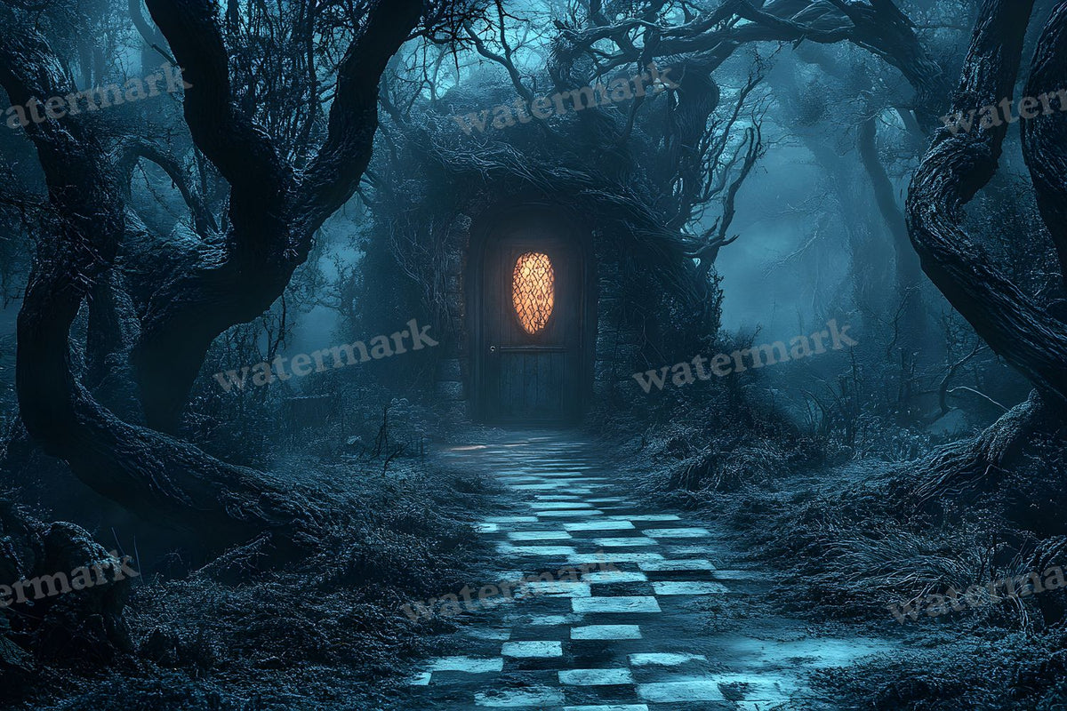 Checkered Garden Path Backdrop Images