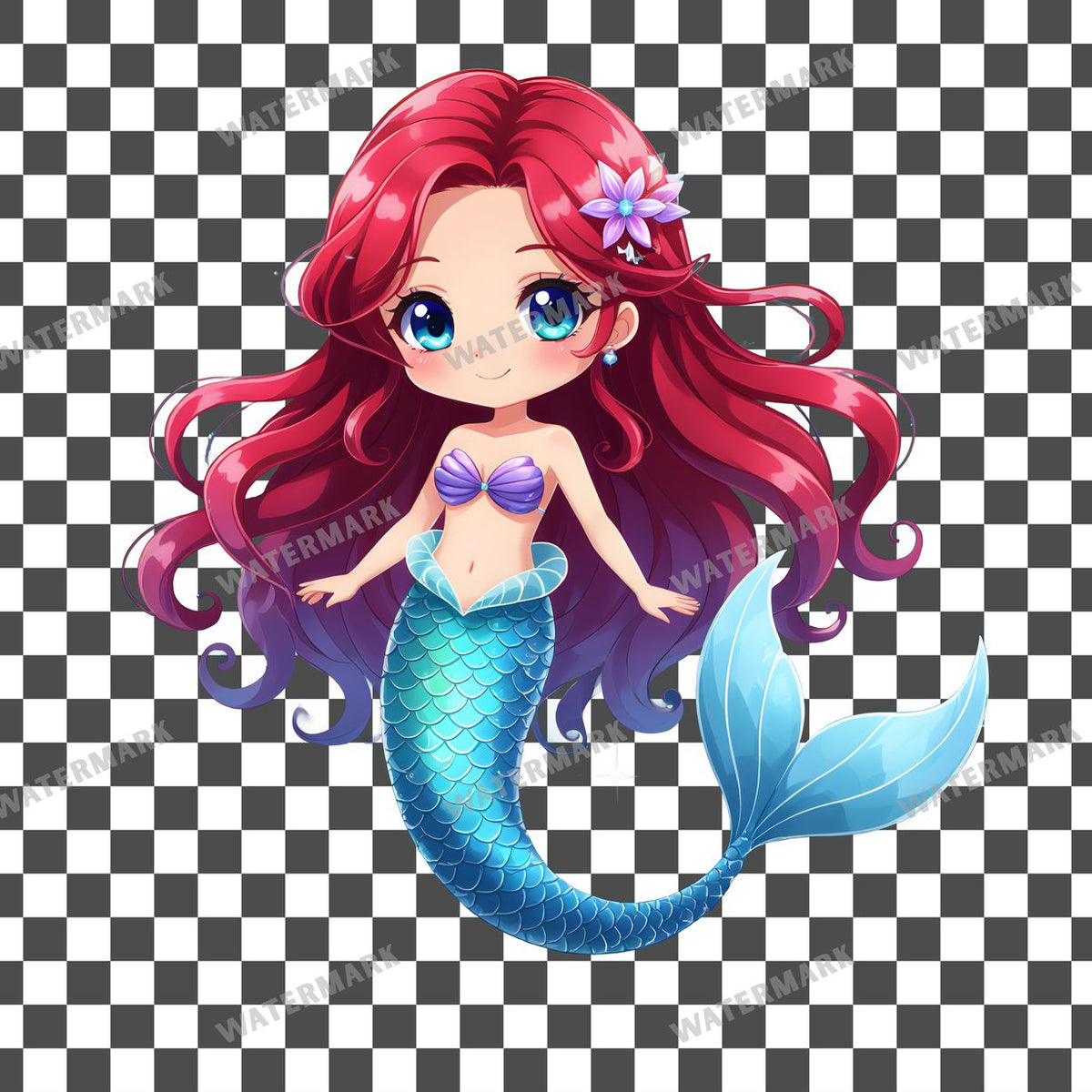 Chibi Anime Mermaid Clipart Pngs