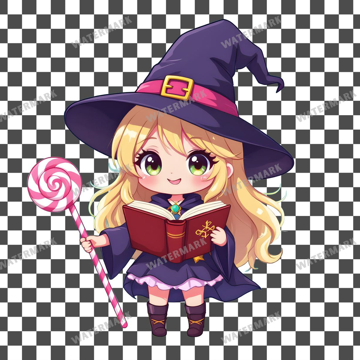 Chibi Candy Witch Clipart Pngs