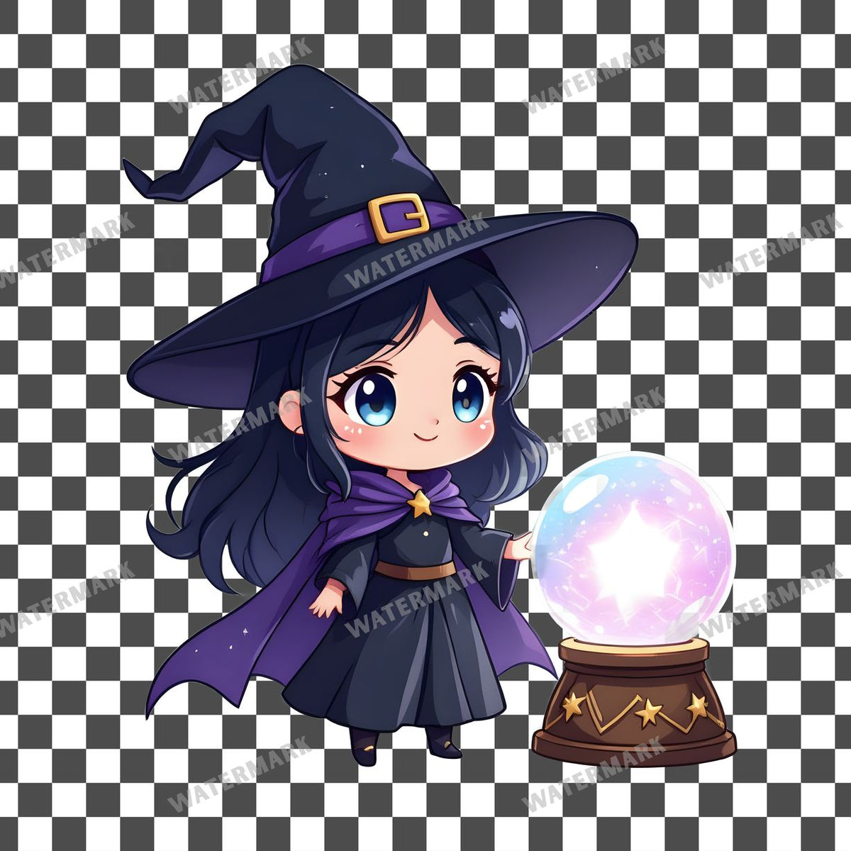 Chibi Cosmic Witch Clipart Pngs