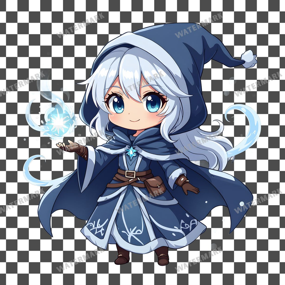Chibi Frost Witch Clipart Pngs