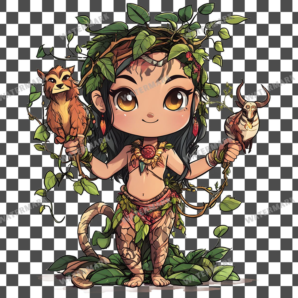 Chibi Jungle Clipart Pngs
