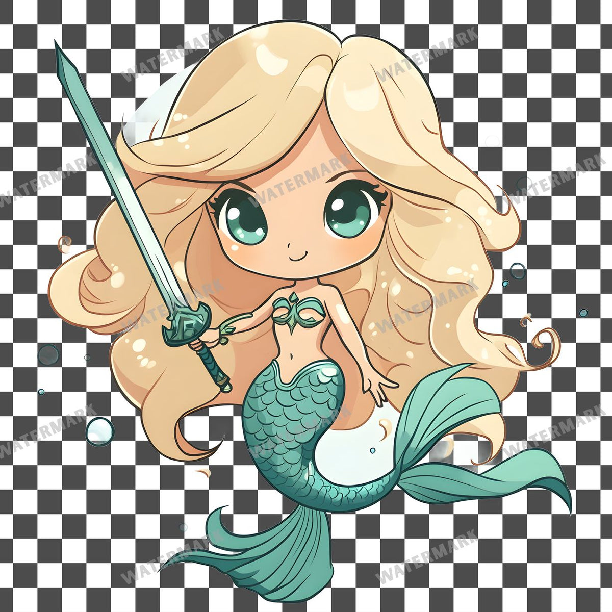 Chibi Mermaid Clipart Pngs