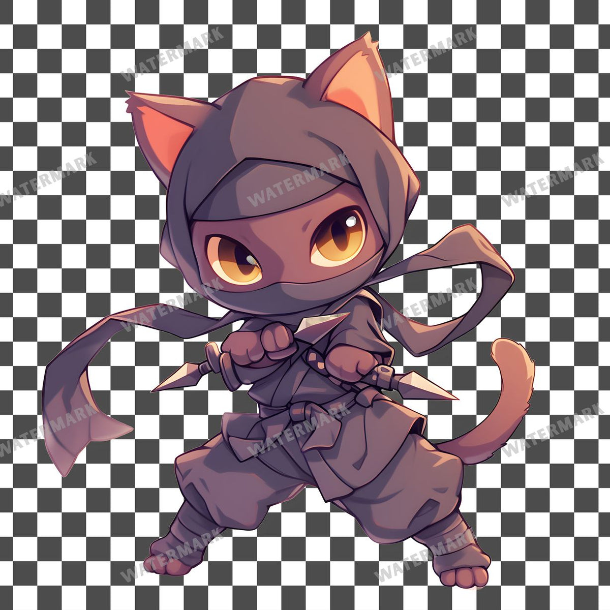Chibi Ninja Clipart Pngs