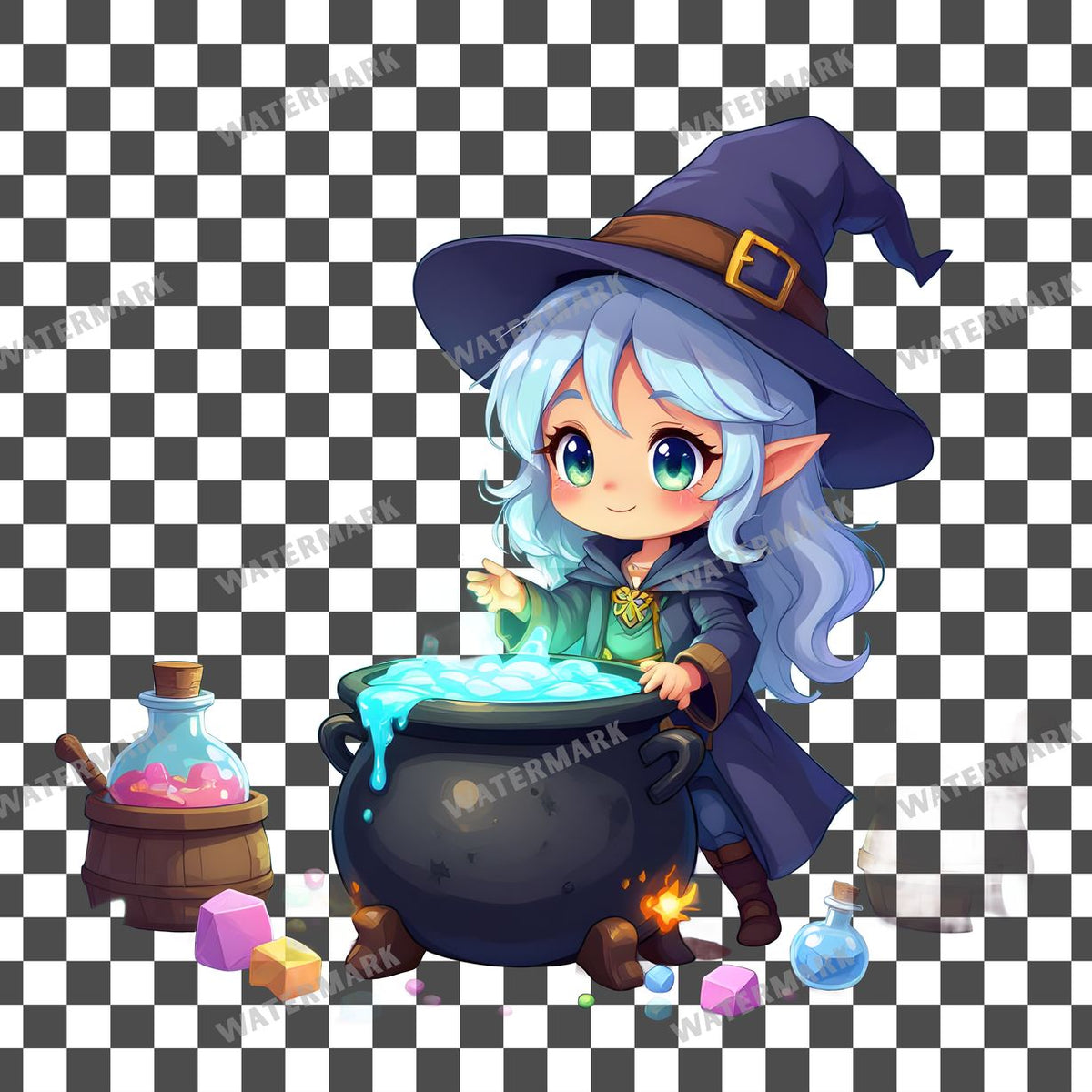 Chibi Potion Master Clipart Pngs