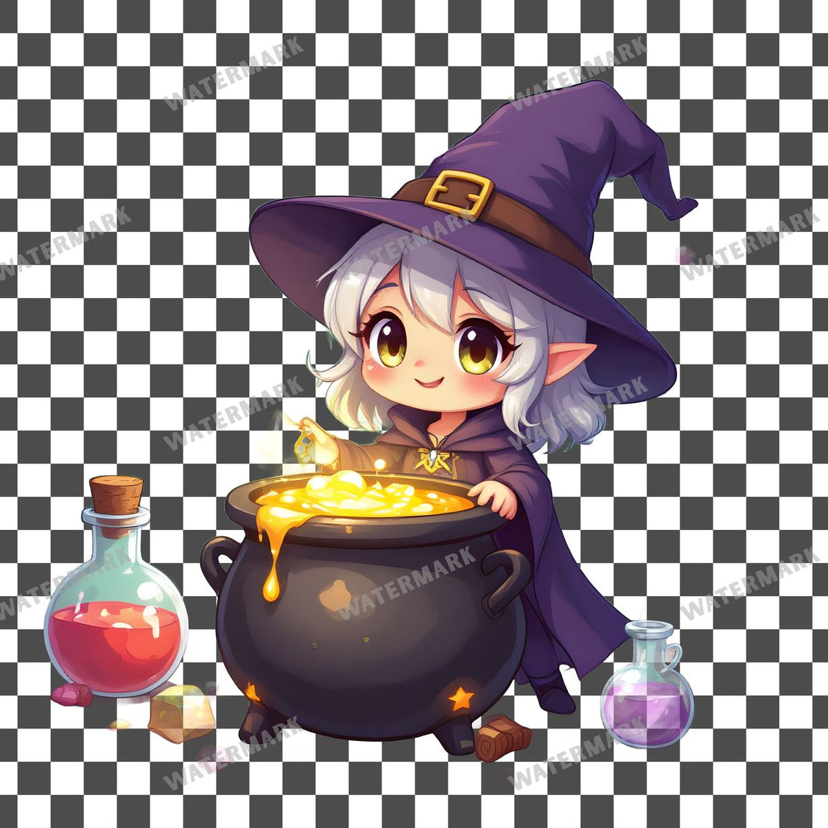 Chibi Potion Master Clipart Pngs