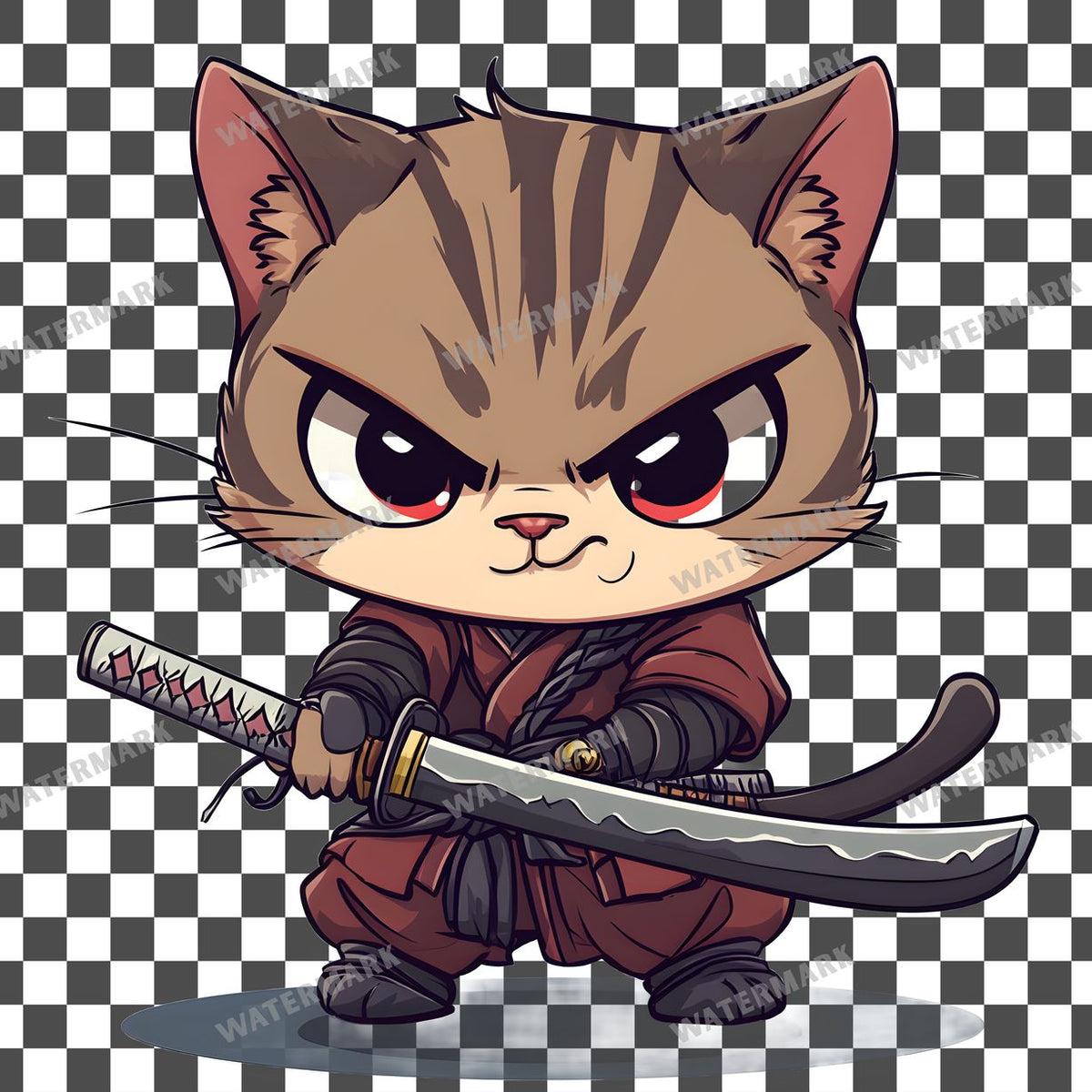 Chibi Samurai Clipart Pngs