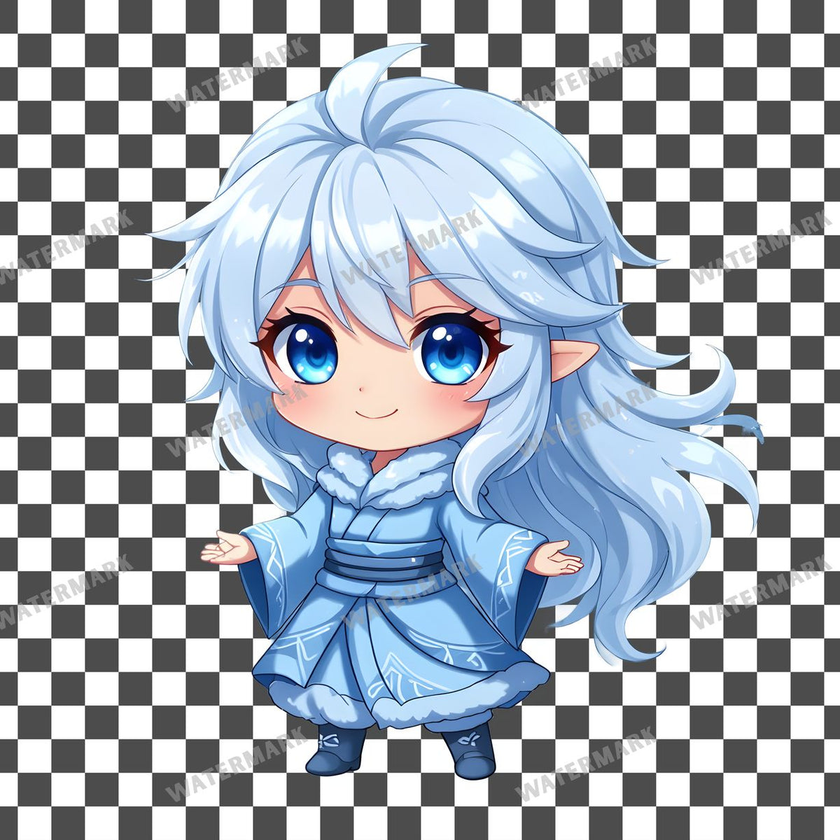 Chibi Snow Spirit Clipart Pngs