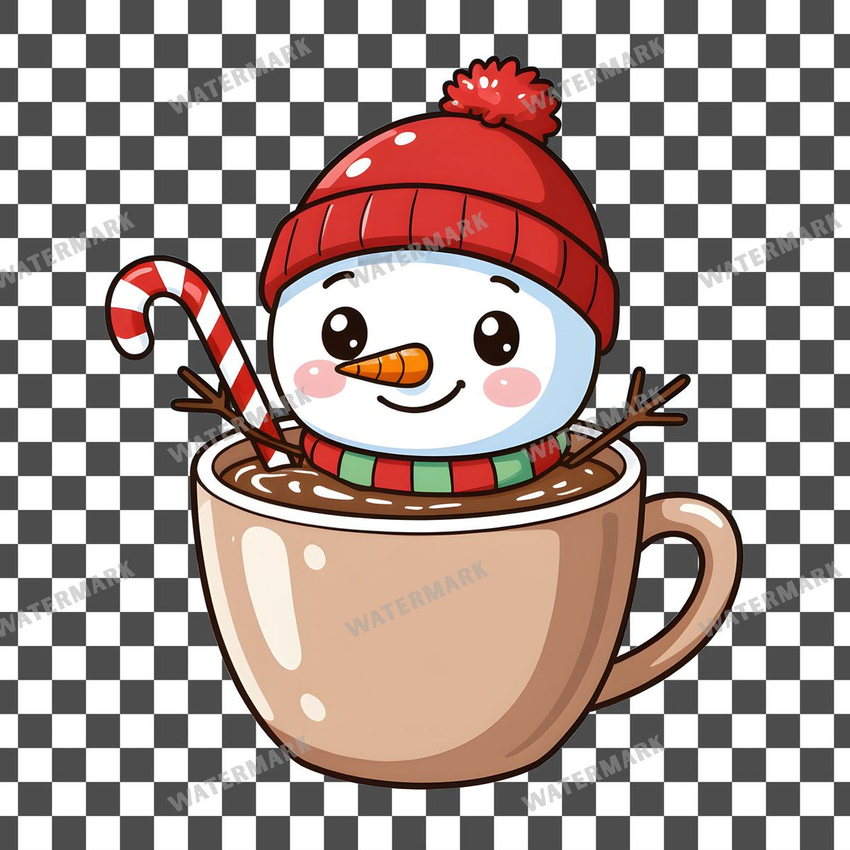 Chibi Snowmanhot Clipart Pngs