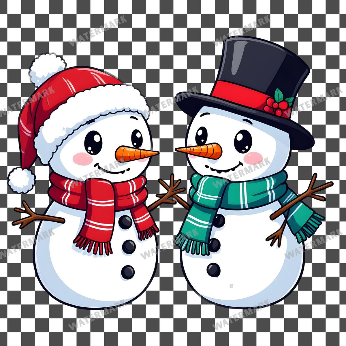 Chibi Snowmanscarf Clipart Pngs