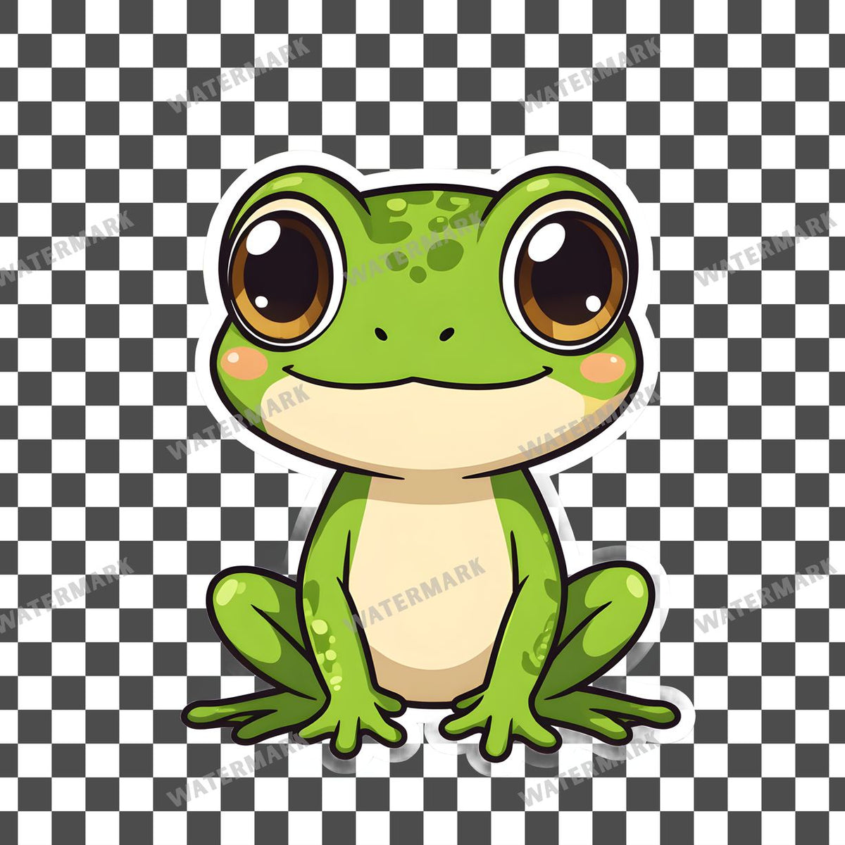 Chibi Style Frog Clipart Pngs