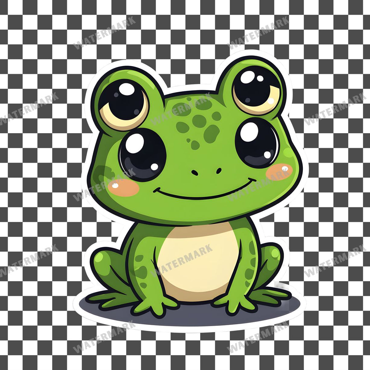 Chibi Style Frog Clipart Pngs